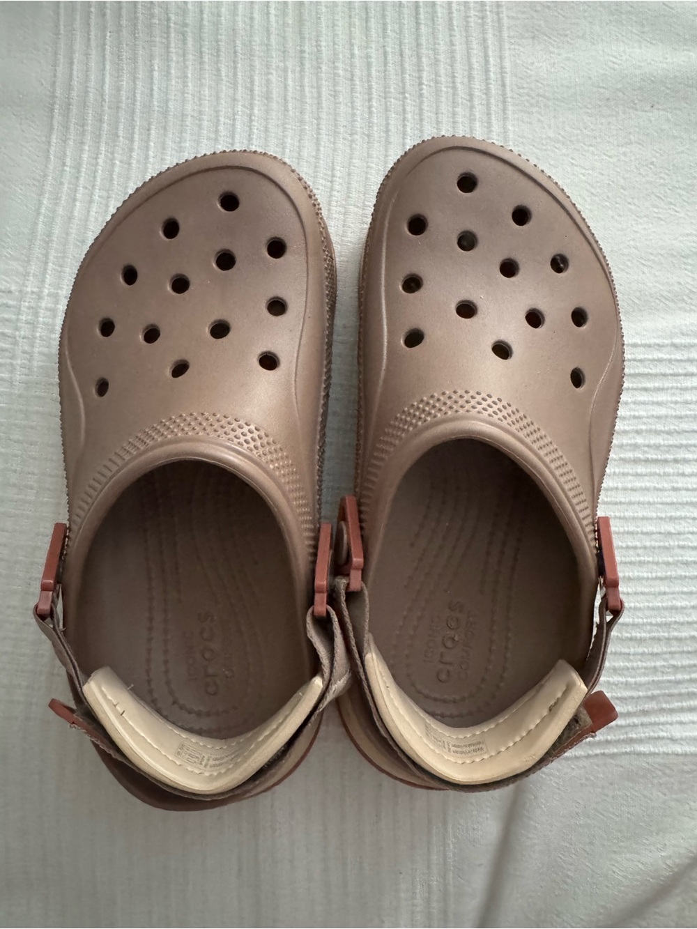 CROCS Classic Clog Taupe with Tan Strap